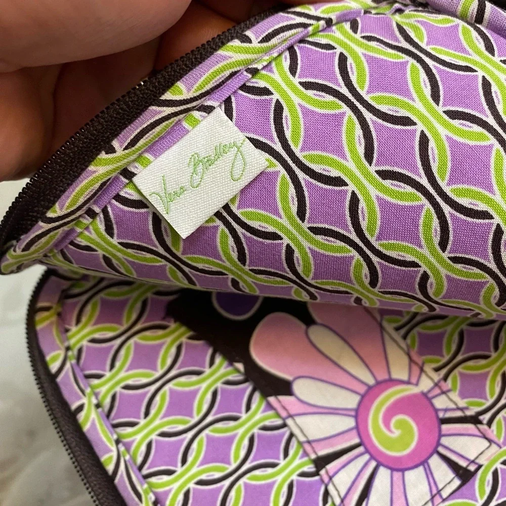 Vera Bradley Small Quilted “Purple Punch”Tablet Case / E-Reader Sleeve Padded